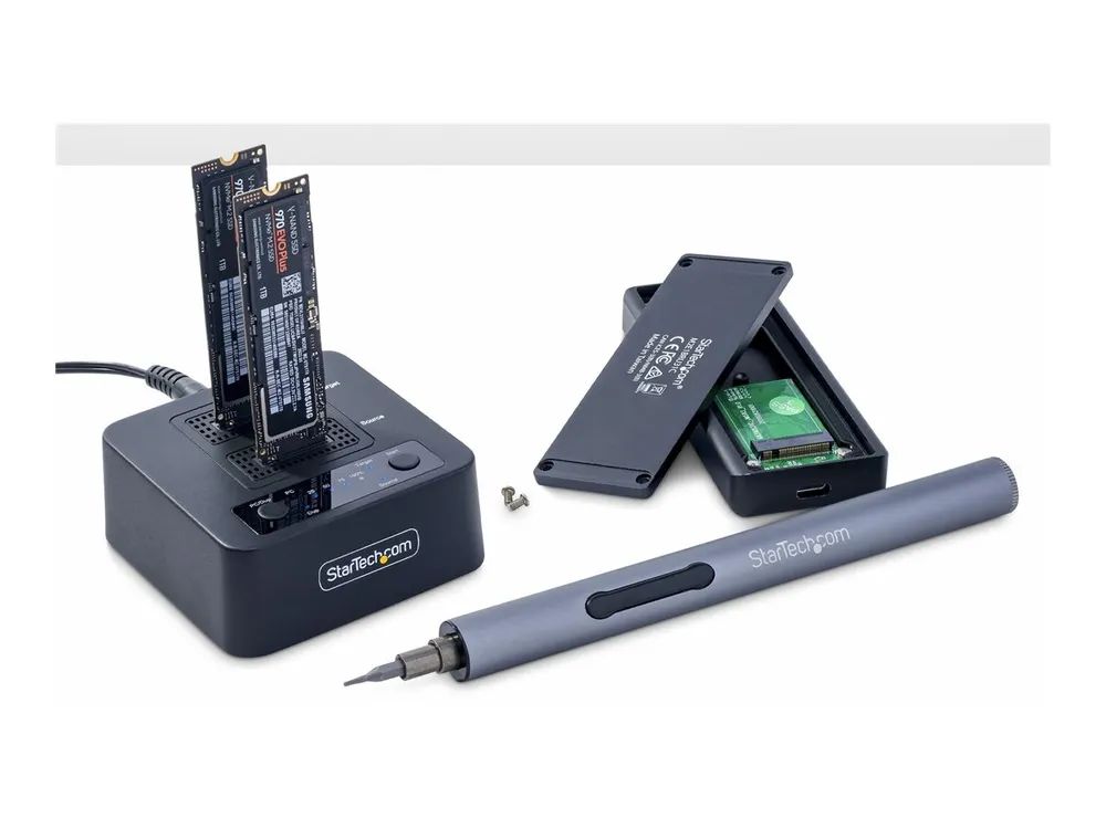 StarTech.com 1:1 Standalone M.2 NVMe Drive Duplicator and Dock - Solid State / Festplattenduplikator - 2 Schächte (PCIe (NVMe))