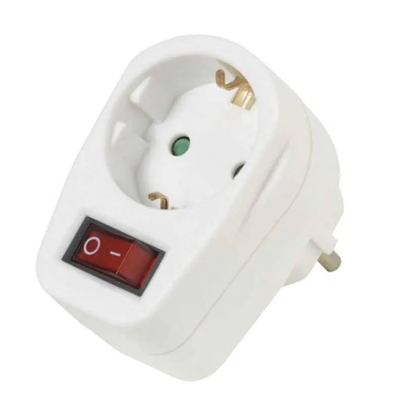 Vivanco Schutzkontaktadapter m. Schalter