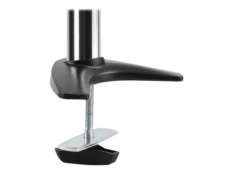 LogiLink Dual monitor desk mount - Befestigungskit - einstellbarer Arm - für 2 Monitore - Aluminium, Stahl - metallisch grau - Bildschirmgröße: 33-68.6 cm (13"-27")