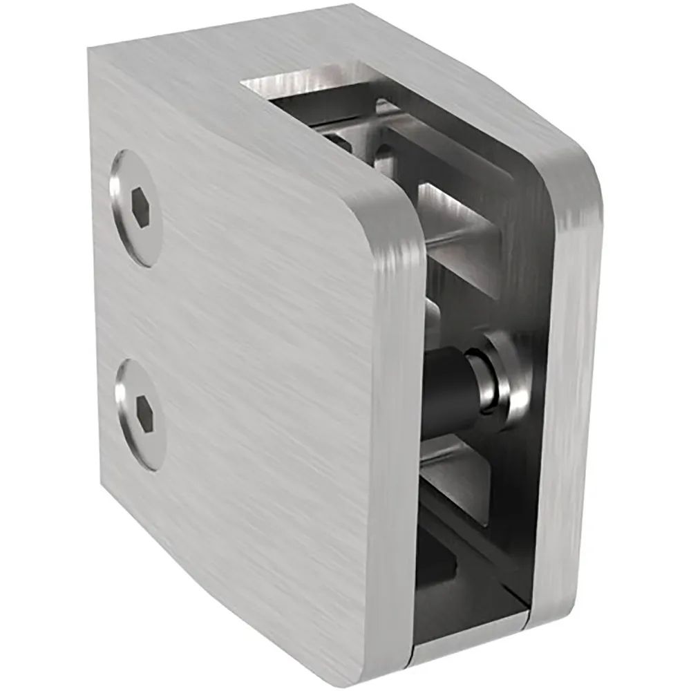 ECONOMY Glasklemmbeschlag Mod. 26 für Vierkantrohr, eckig 53 x 52 x 32 mm,Zink