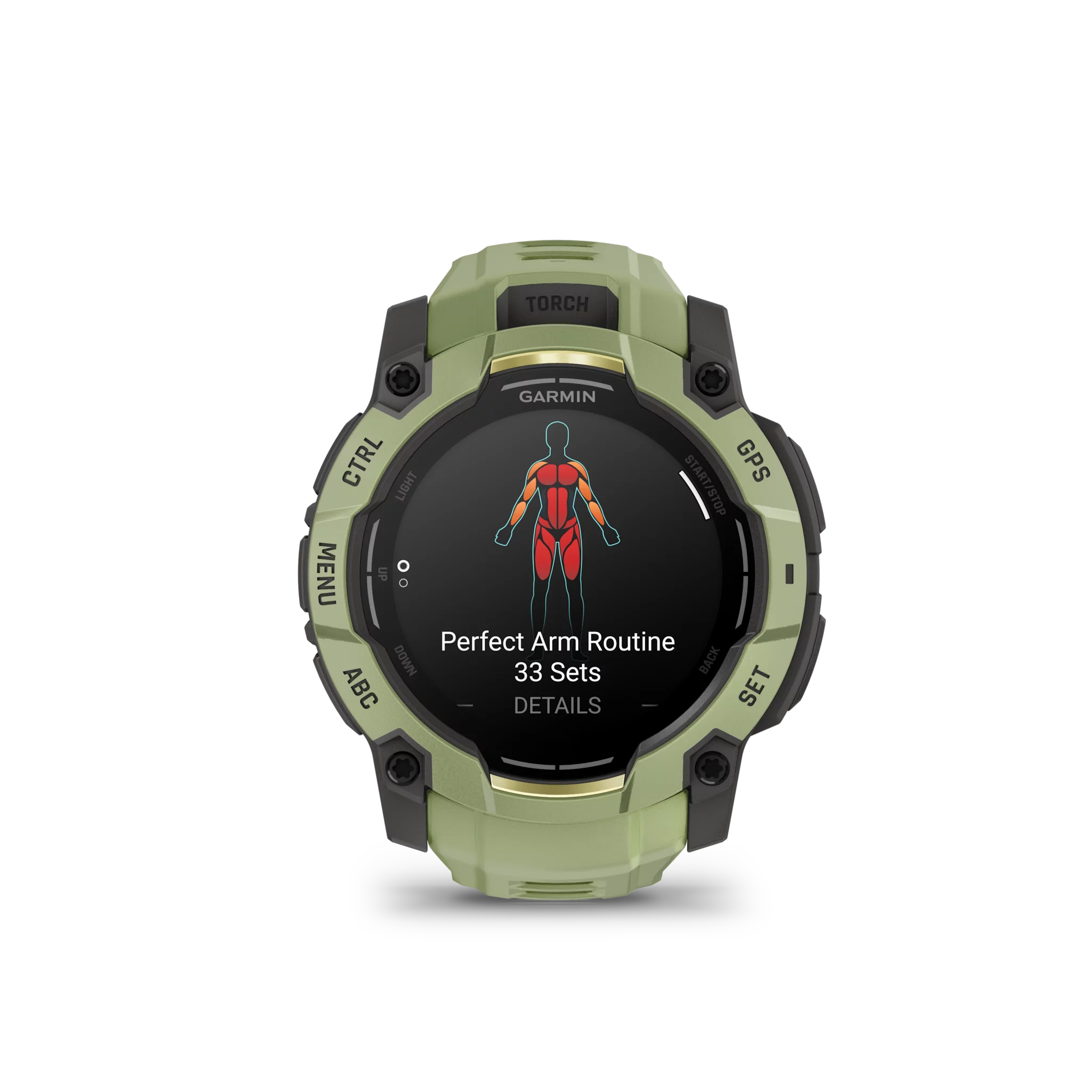 Garmin Instinct 3 AMOLED, 50mm Kieselgrau/Farngrün mit Silikon-Wechselarmband, 26mm