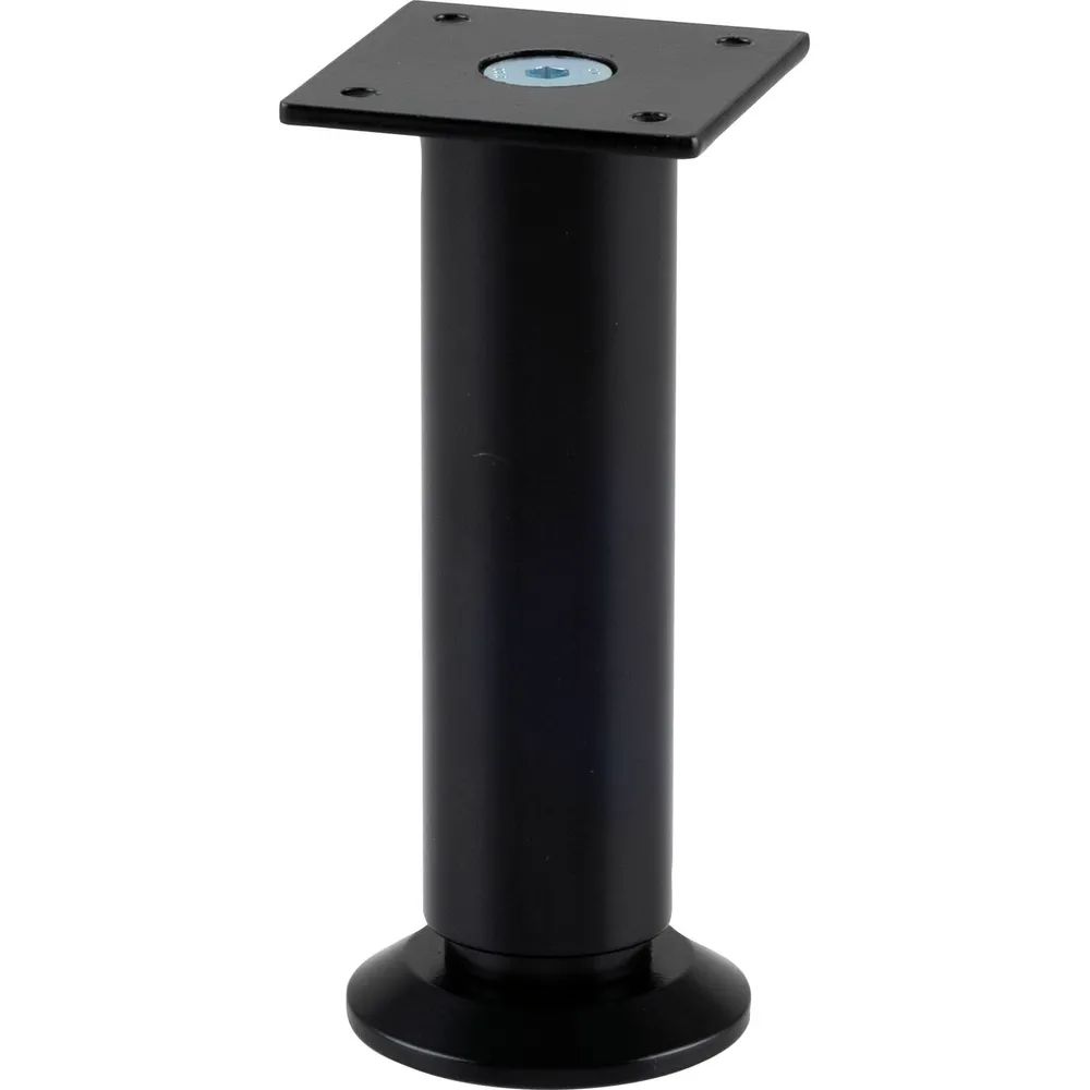 S.c. Simausrom Comservimpex Srl SRL. Dekorfuß Fuß ø 30 mm, Länge 120 mm, +10mm, Fußteller, Aluminium schwarz matt