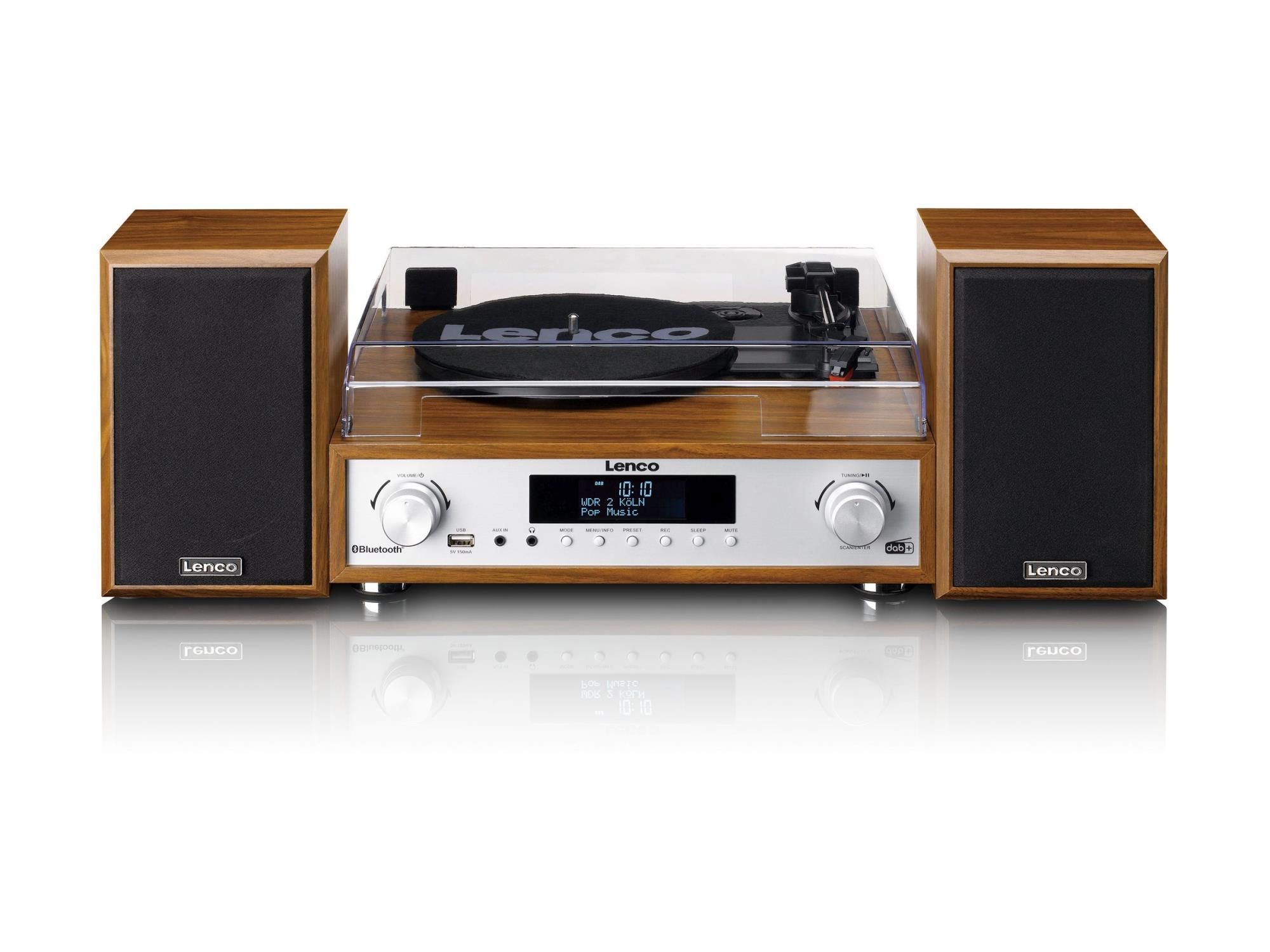 Lenco MC-160 - Audiosystem - 2 x 10 Watt - Holz