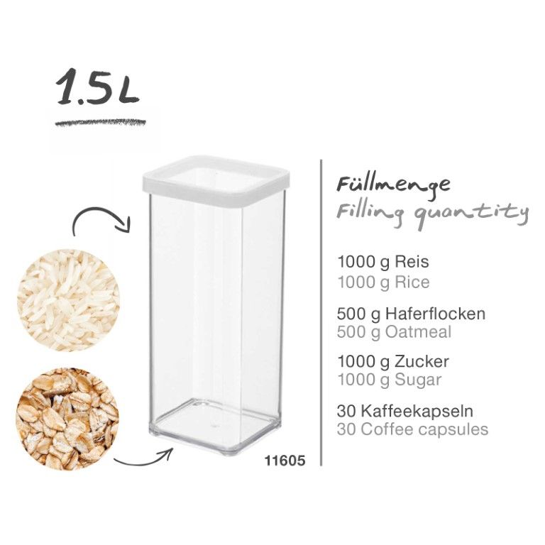 Rotho Premium Dose quadr. 1.5 l LOFT