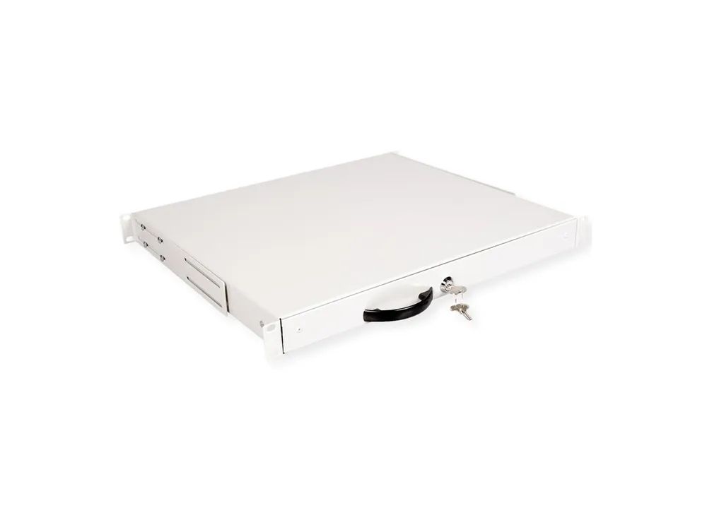 ROLINE Tastatur-Tablett - abschließbar, Tiefe 400 mm - RAL 7035, Hellgrau - 1U - 48.3 cm (19")