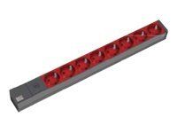Bachmann Steckdosenleiste (Rack - einbaufähig) - Wechselstrom 250 V - 3.6 kW - Eingabe, Eingang IEC 60320 C14 - Ausgangsanschlüsse: 8 (power CEE 7/7)