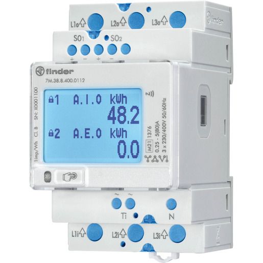 Finder ZÄHLER 3PH 80A 2xS0/IR/NFC/MID / FINDER 7M.38.8.400.0112