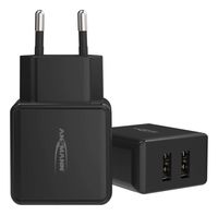 Ansmann HC212 - Netzteil - 12 Watt - 2400 mA - 2 Ausgabeanschlussstellen (USB)