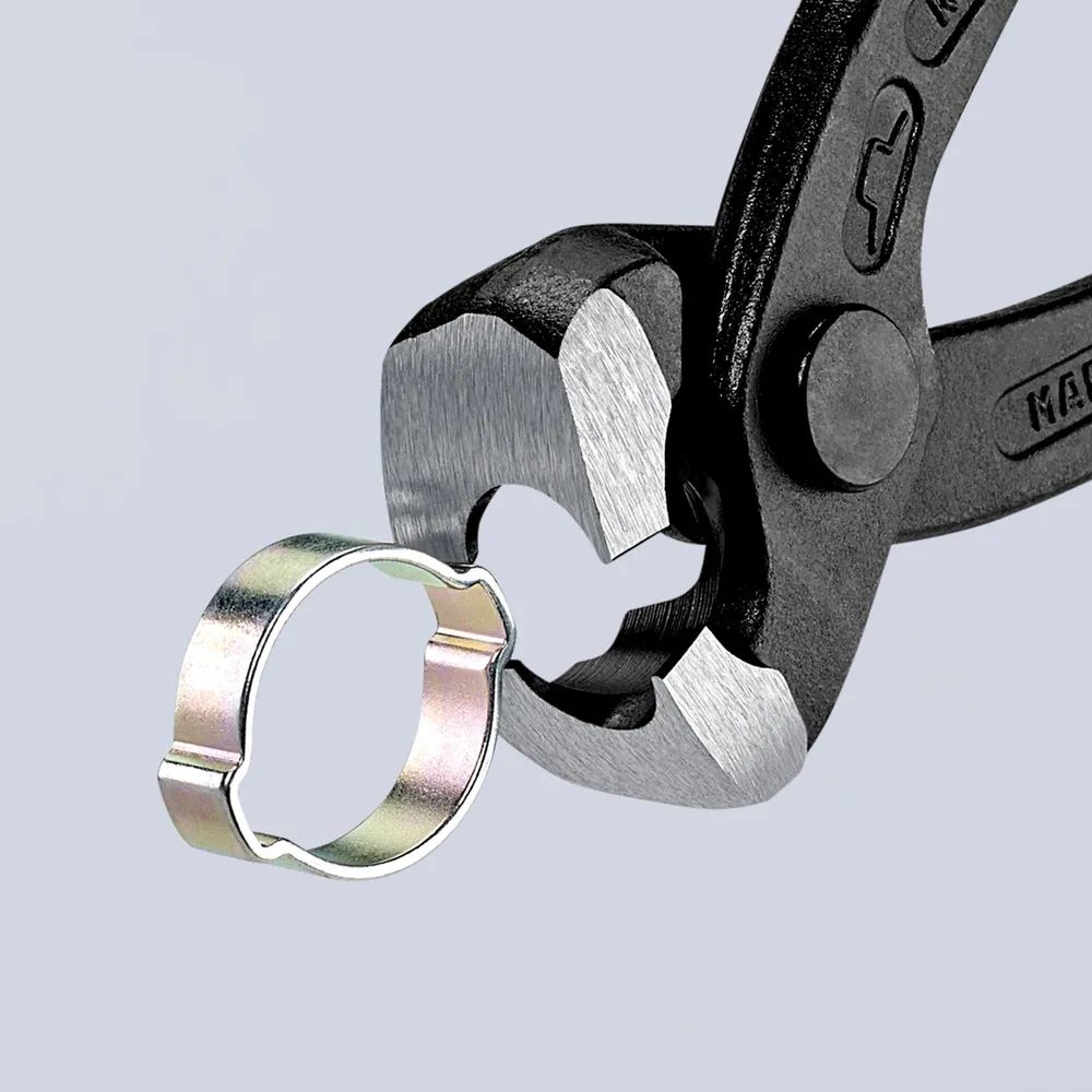 KNIPEX Ohrklemmenzange mit Kunststoff überzogen schwarz atramentiert 220 mm