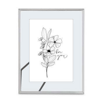 Hama Porträtrahmen "Flowers", Silber, 10 x 15 cm