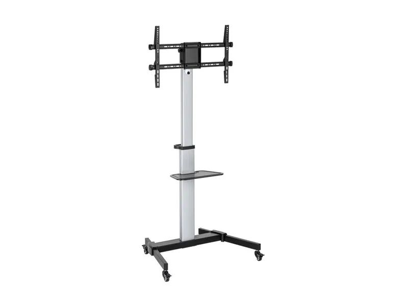 Equip Wagen - für Flachbildschirm / AV-Ausrüstung - rotate LFD trolley - Kunststoff, stainless steel, Aluminium - Schwarz - Bildschirmgröße: 94-218cm (37"-86")