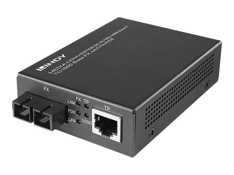 Lindy Medienkonverter - 100Mb LAN, GigE (optisch)