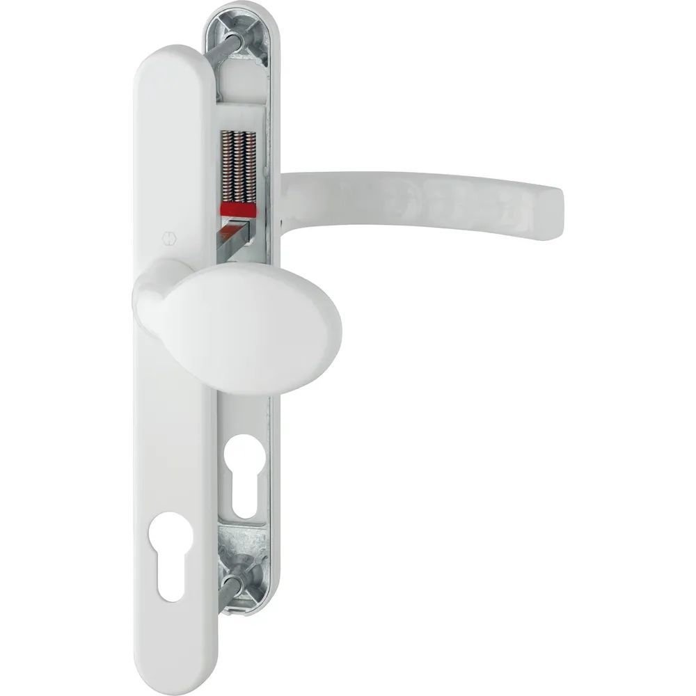 Hoppe Wechselgarnitur LIÈGE - auf Schmalschild 30 mm, Knopf, 72 - 82, weiß