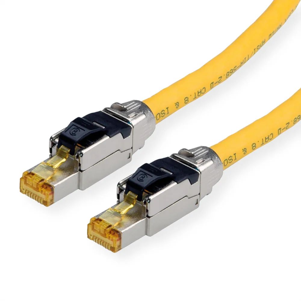 ROLINE S/FTP-(PiMF-) Patchkabel Cat.8 (Class I), LSOH, Massivdraht, gelb, 3 m
