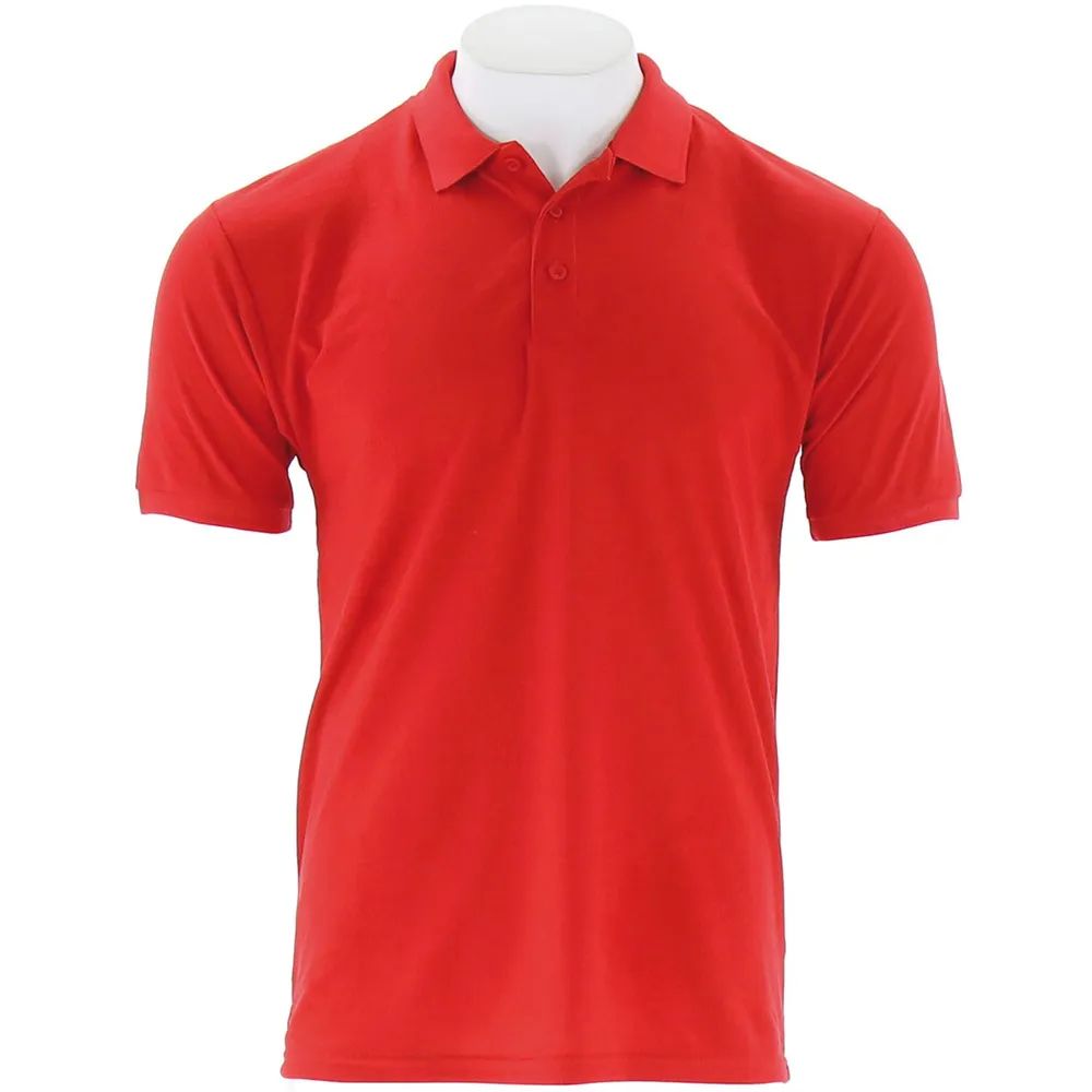 FRUIT OF THE LOOM Polo-Shirt Piqué Type F502 rot S