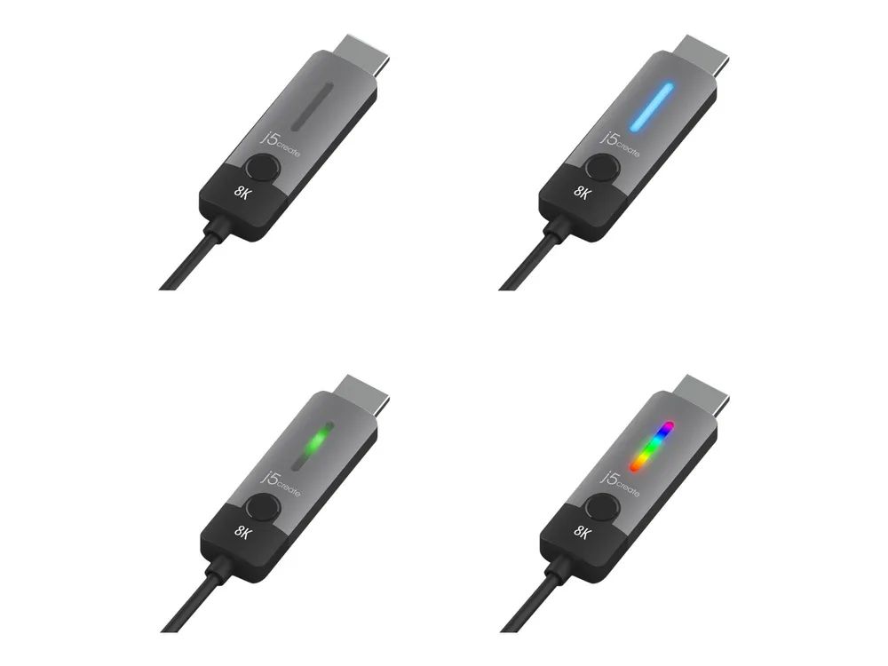j5create JCC157 - Adapterkabel - 24 pin USB-C männlich zu HDMI männlich - 1.8 m - abgeschirmt - Weltraum grau/schwarz - unterstützt 4K 144 Hz (3840 x 2160)