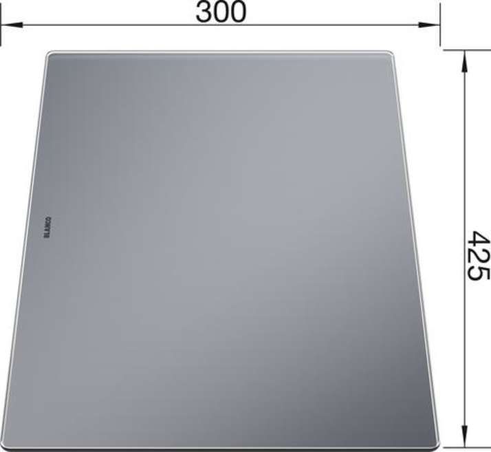 Blanco Schneidbrett aus Sicherheitsglas silber
