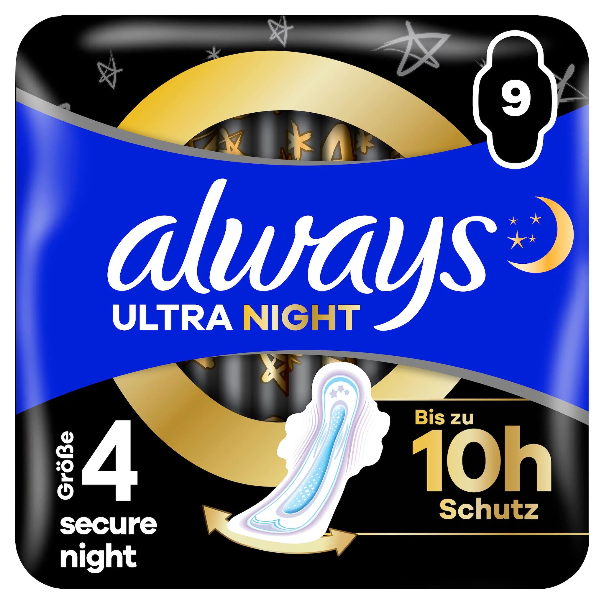 always Ultra Binde Secure Night mit Flügeln 9