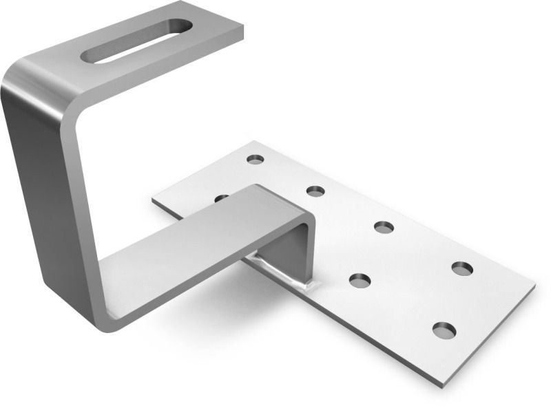 K2 SYSTEMS K2 Dachhaken für Pfannenziegel Alpin Gundplatte: 180x80x5 mm