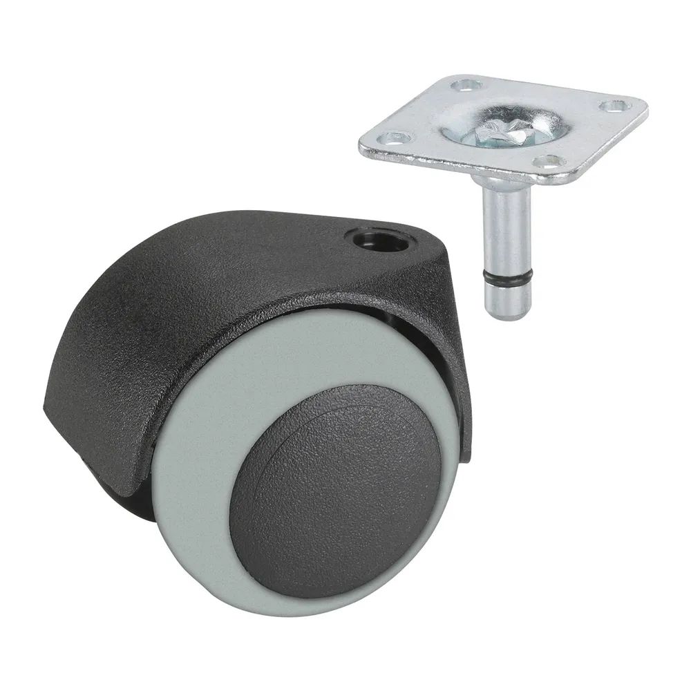 DÖRNER + HELMER Doppel-Lenkrolle Two 40 mm 30 kg Platte