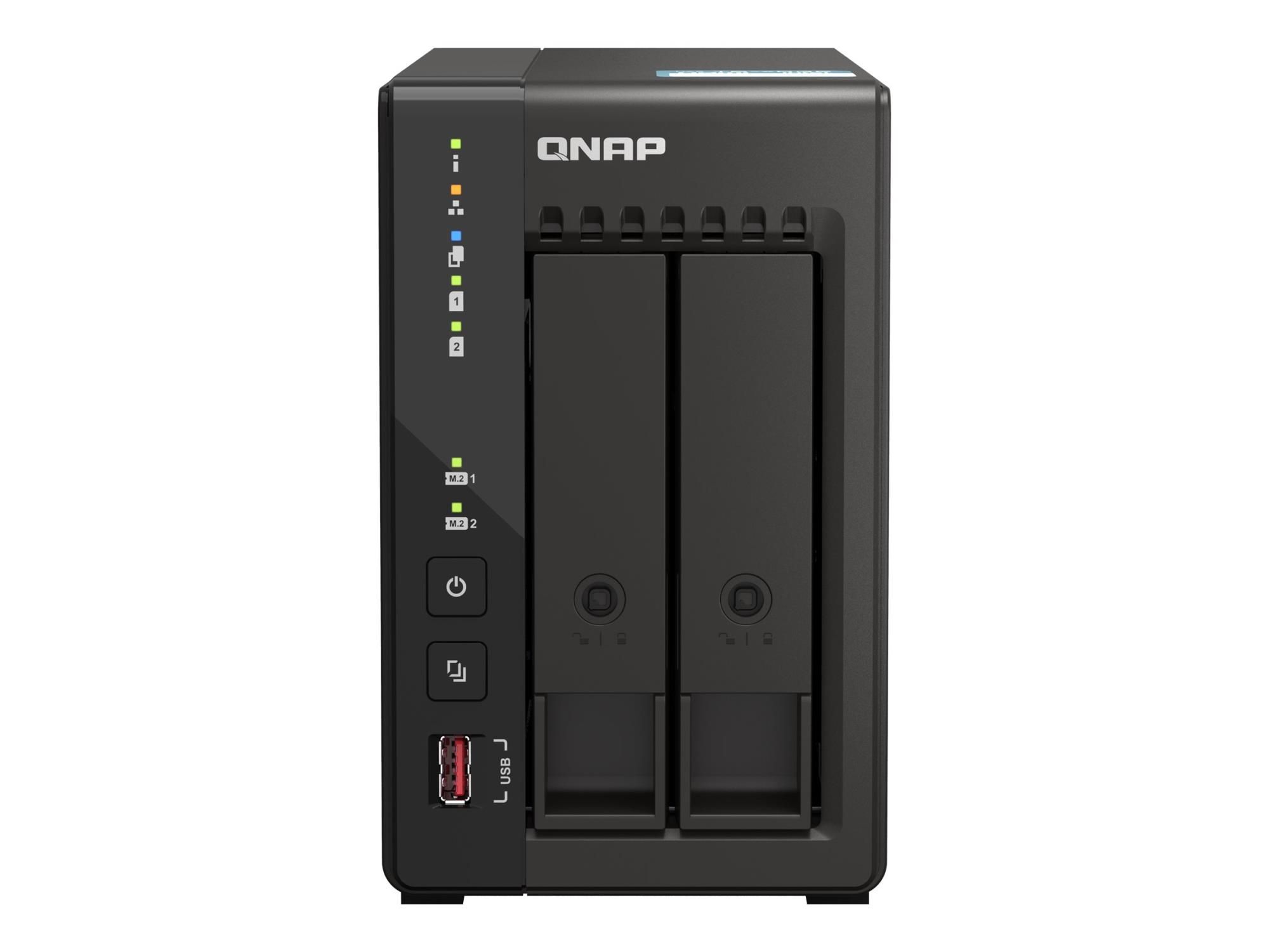 QNAP TS-253E - NAS - Tower - Intel® Celeron® - J6412 - Schwarz