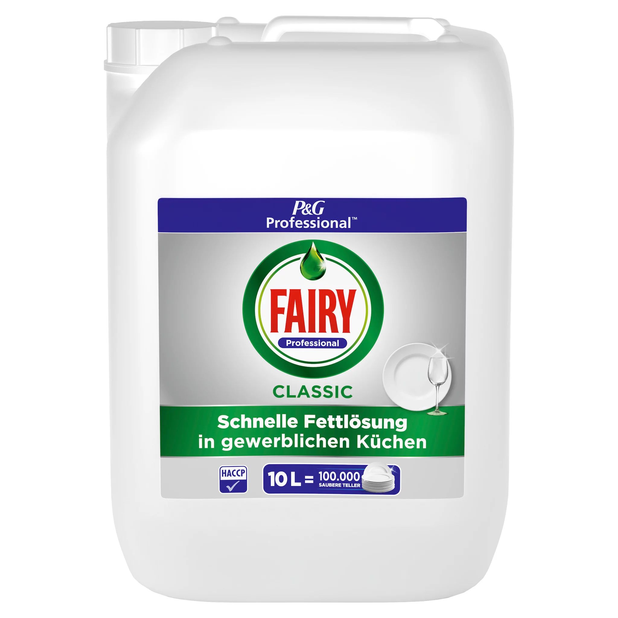 Fairy Professional Classic Handgeschirrspülmittel,  10L, Reinigt bis zu 100.000 Teller,