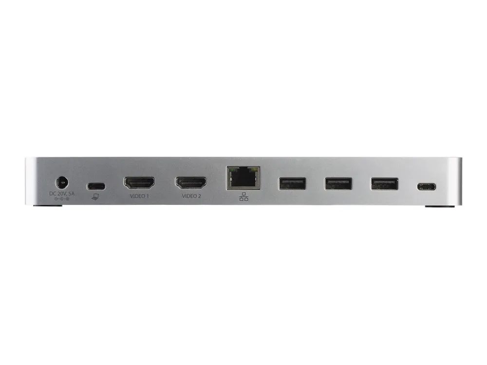 StarTech.com USB C Dockingstation für Zwei Monitore mit 60 W Power Delivery für Windows Laptops - USB C auf HDMI / DVI Dock - USB-C 3.1 Gen 1 Dock mit Laden - Thunderbolt 3 Kompatibel (MST30C2HHPDU)