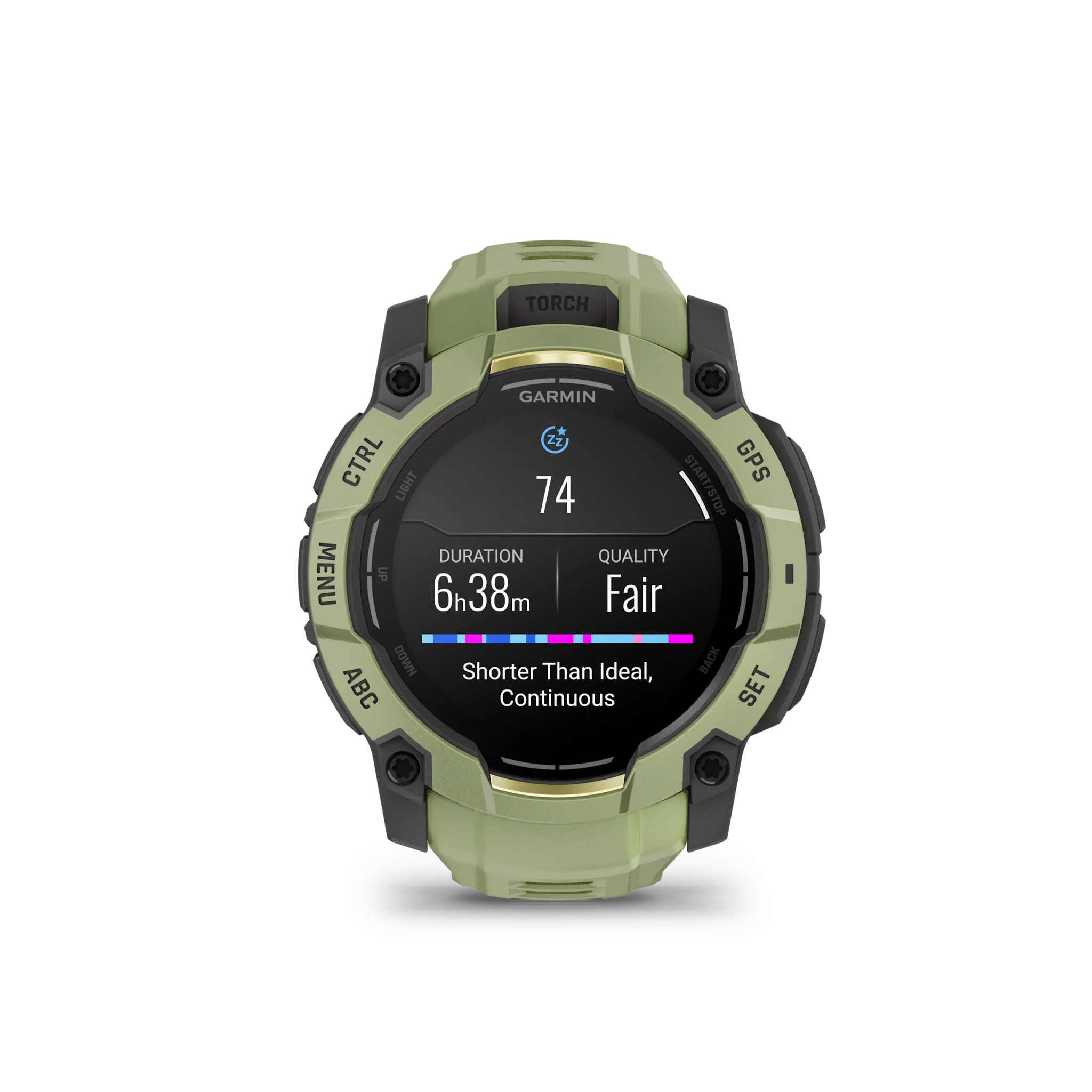 Garmin Instinct 3 AMOLED, 50mm Kieselgrau/Farngrün mit Silikon-Wechselarmband, 26mm