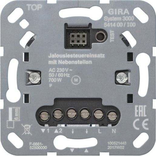 Gira JAL.STEUERUNG M. NEBENST.EING. / GIRA 541400 S3000 EINSATZ 541400