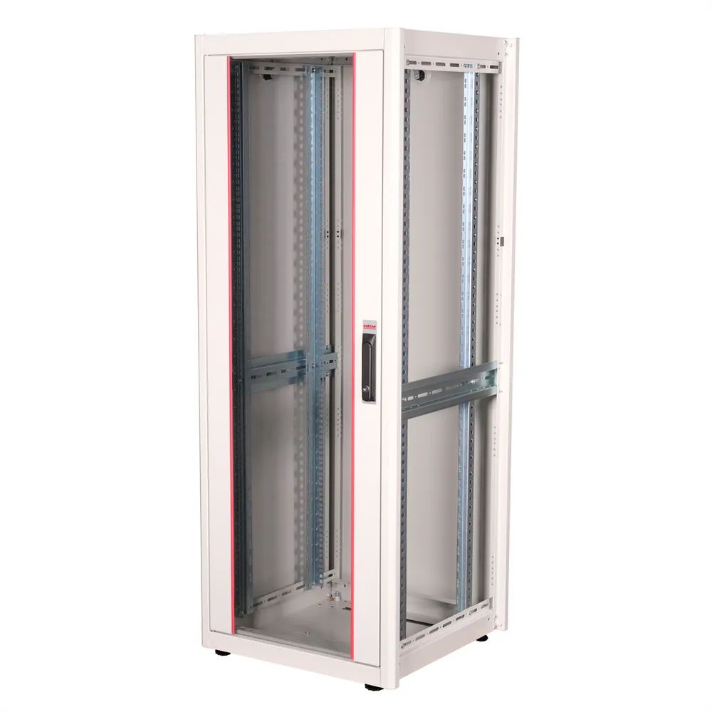 ROLINE 19-Zoll Netzwerkschrank Basic 32 HE, 600x600 BxT Glastür grau