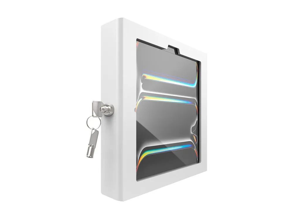 Compulocks iPad Pro M4 11" (2024), Apex Secured Enclosure Wall Mount - Gehäuse - für Tablett - Glasbefestigung, Raum - verriegelbar - hochwertiges Aluminium - weiß - Bildschirmgröße: 27.94 cm (11")