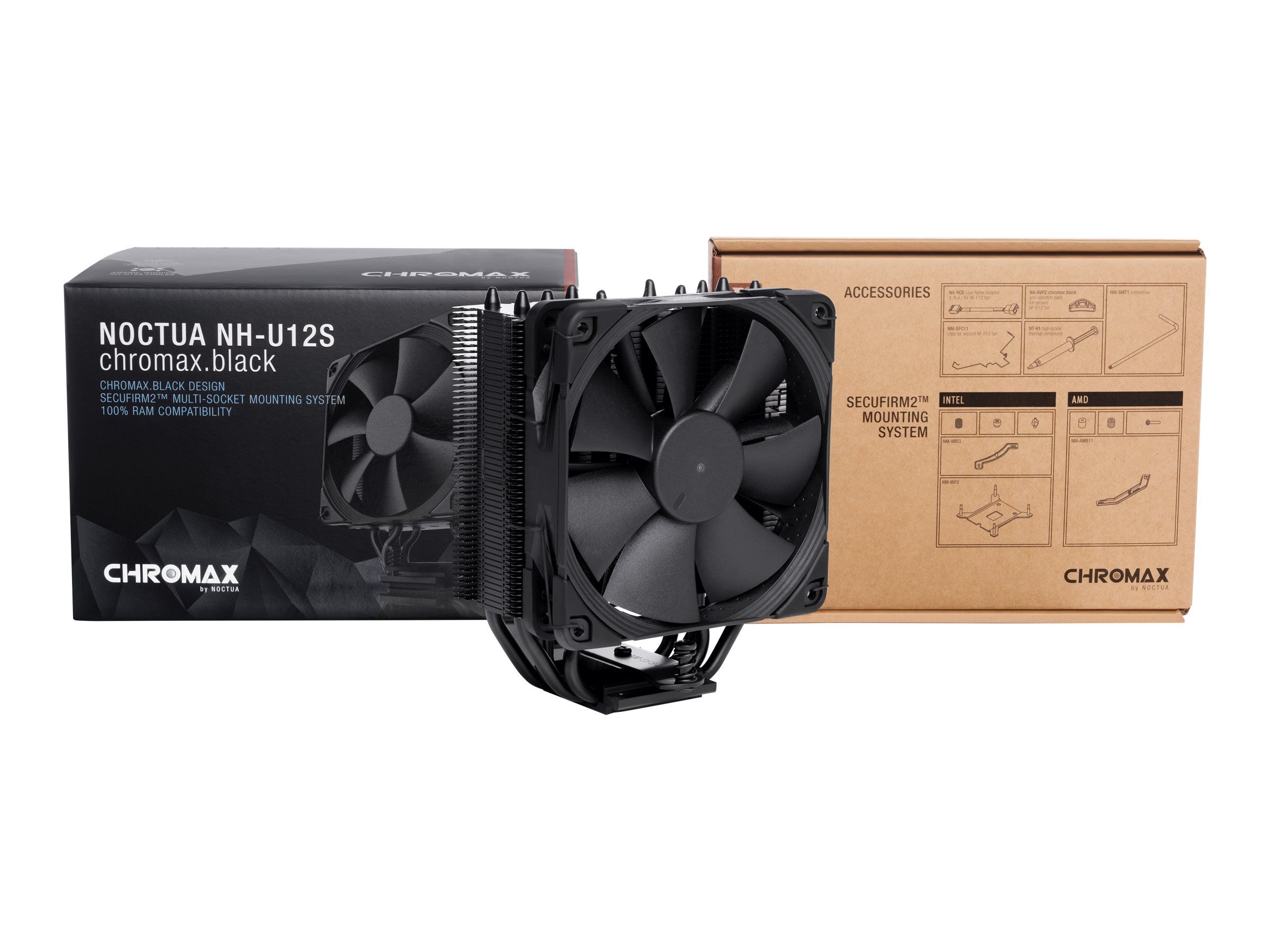 Noctua NH-U12S - Prozessor-Luftkühler - (für: AM4, FM2, FM1, AM3+, AM3, AM2, AM2+, LGA1150, LGA1151, LGA1155, LGA1156, LGA2066, LGA2011, LGA2011-3 (Square ILM))
