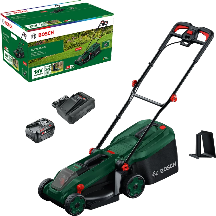 Bosch Rotak 18V-34 Akku-Rasenmäher inkl. Zubehör