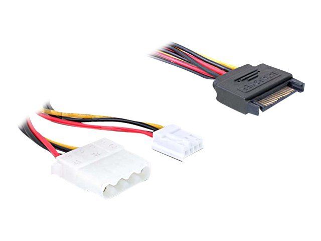 Delock Netzteil - SATA-Stromstecker (M) zu interne Stromversorgung, 4-polig, 4-Pin-Mini-Stromversorgungsstecker (W)