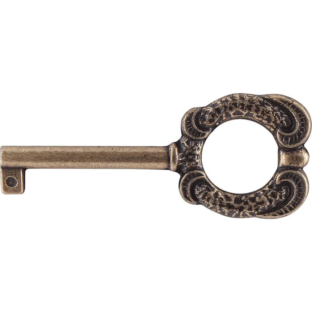 Siro Möbelschlüssel Faial Länge 83 mm, ZN altmessing brüniert