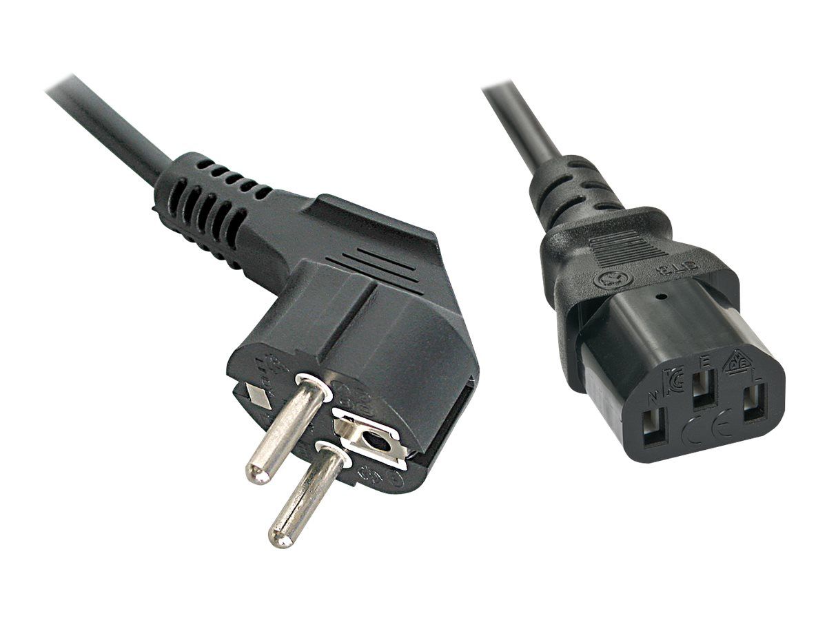 Lindy Stromkabel - power CEE 7/7 (M) gewinkelt zu power IEC 60320 C13