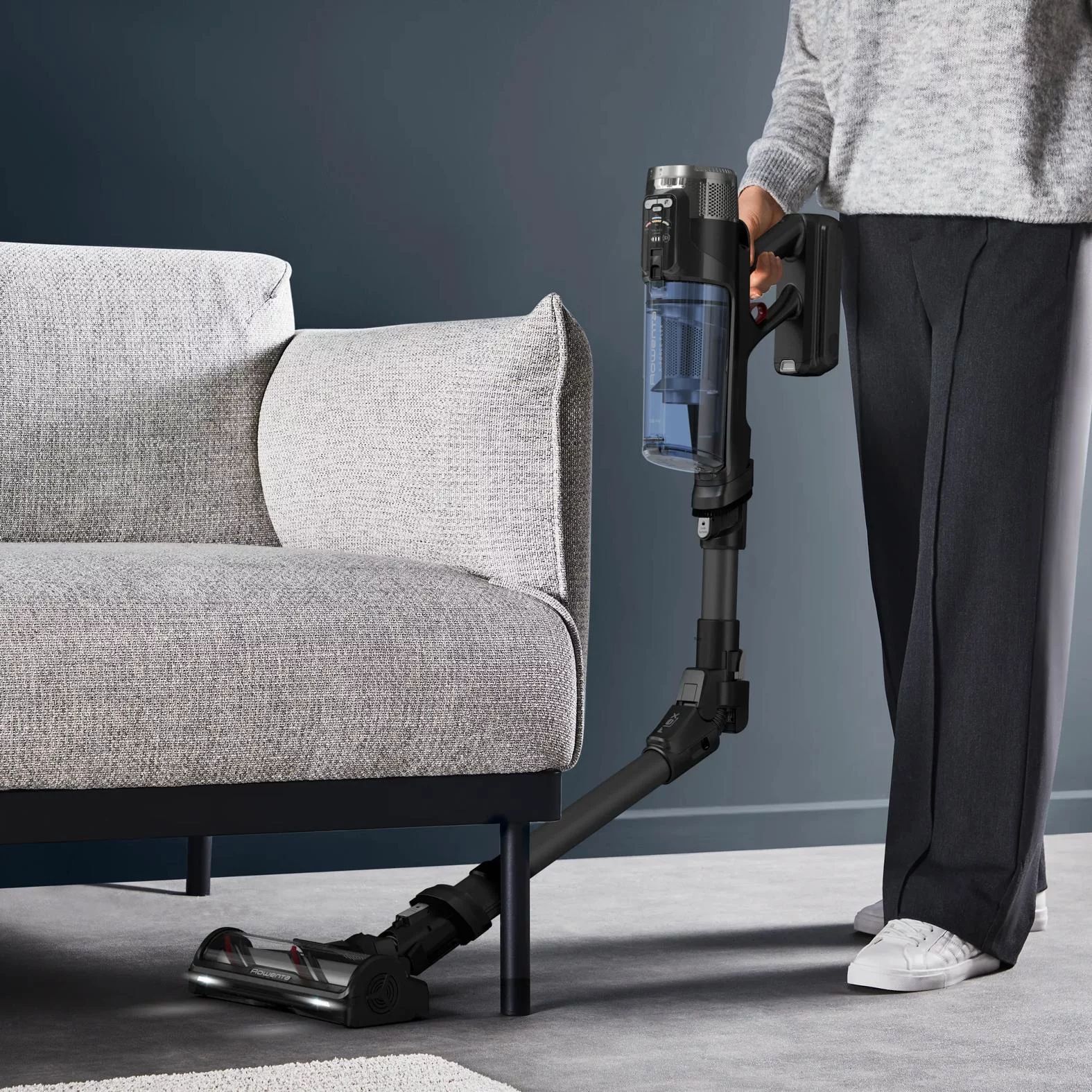 Rowenta RH9LC1 Akku-Staubsauger X-Force Flex 12.60 Neo Allergy Aqua, Deep-Cleaning Power