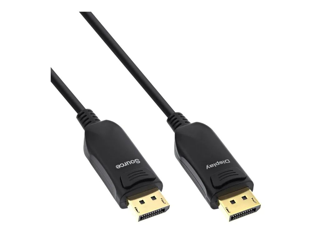 InLine DisplayPort 2.1 AOC Kabel - UHBR 13.5 - optisch - aktiv - schwarz - 30m