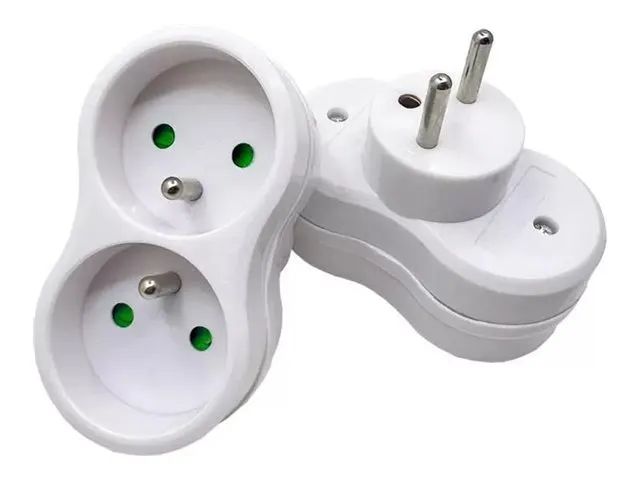MicroConnect Plug EU to 2French Type E White