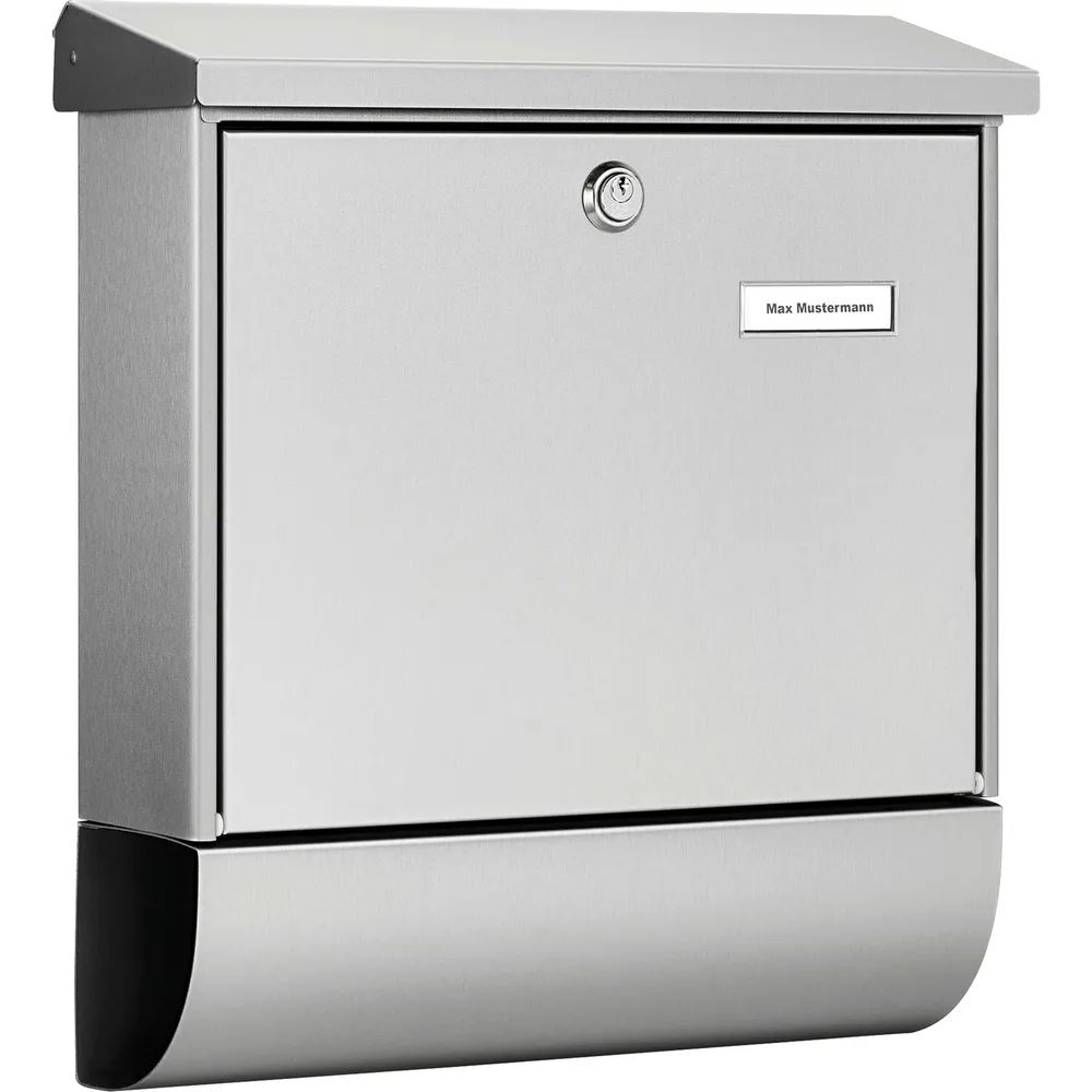 Burg-Wächter BURG Briefkasten AMRUM-SET - mit Zeitungsbox, Edelstahl rostfrei