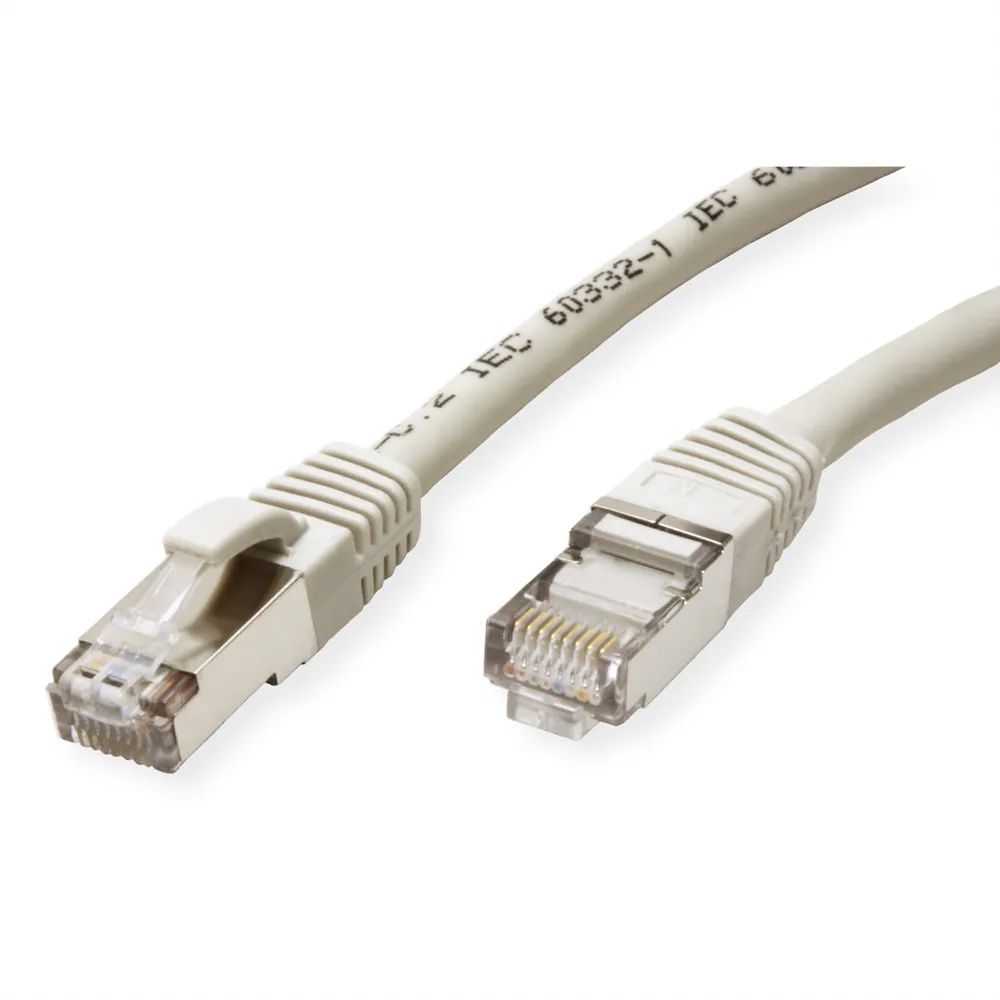 VALUE Patchkabel Cat.6 (Class E) S/FTP (PiMF), LSOH, grau, 7 m