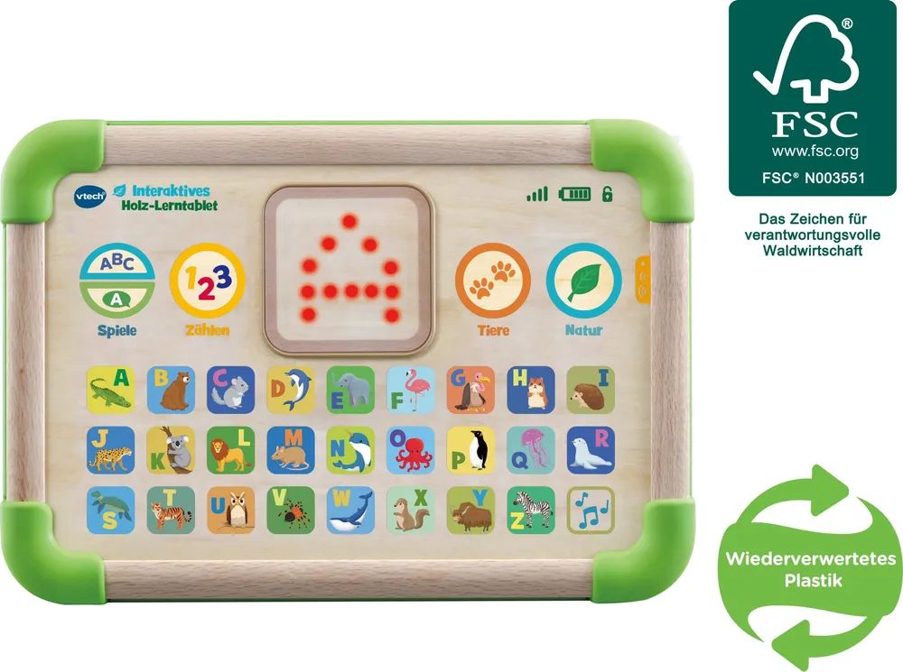 VTech Electronics Europe BV Interaktives Holz-Lerntablet