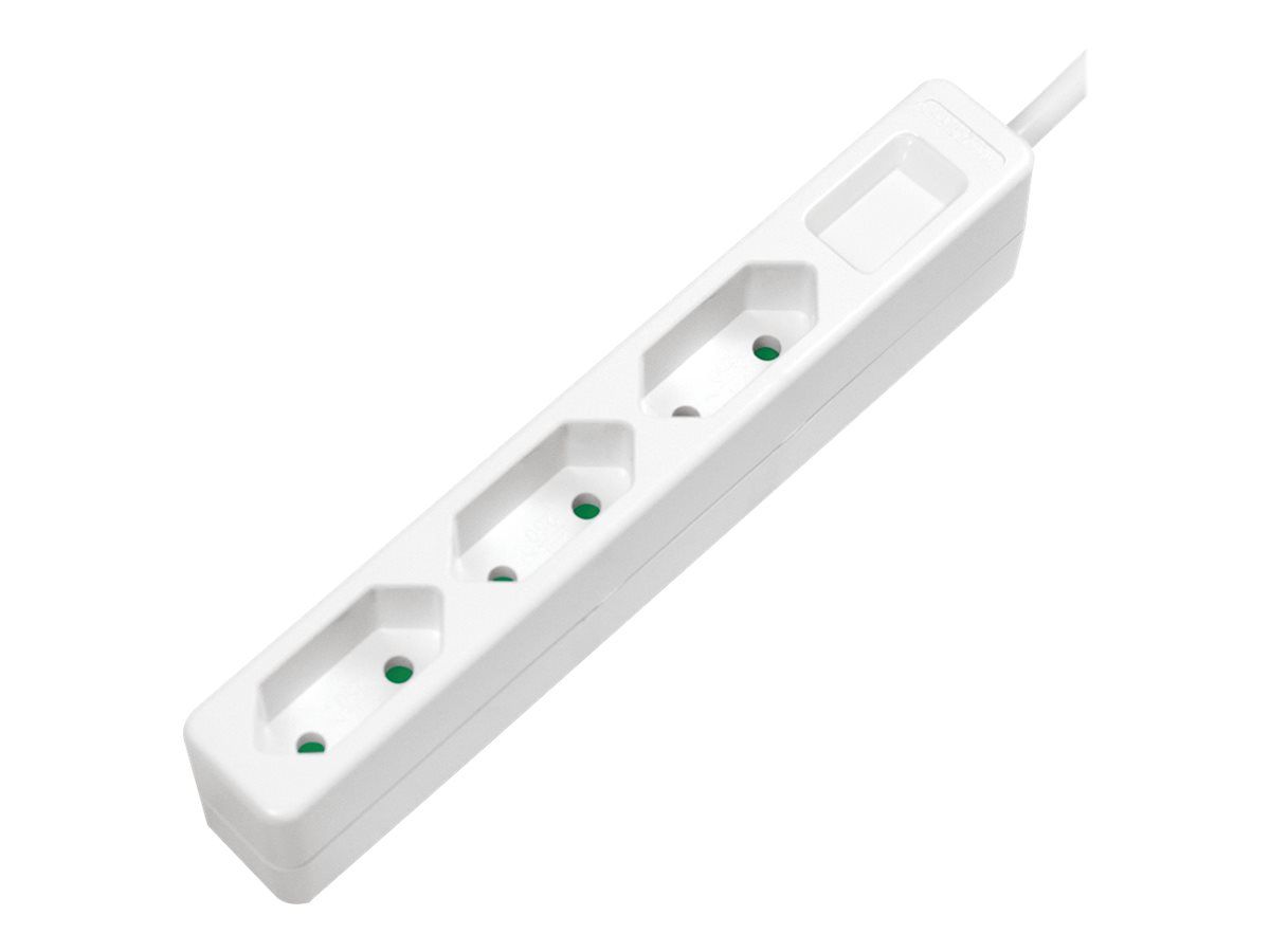 LogiLink Slim - Steckdosenleiste - Wechselstrom 250 V - 1700 Watt - Ausgangsanschlüsse: 3 (3 x Eurostecker)
