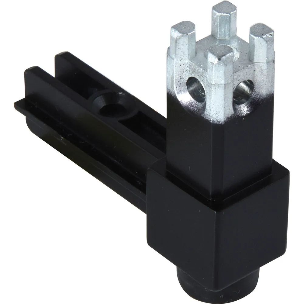 ALUMIS Smartcube Eckknoten 2s mit Stellfuß Zamak schwarz