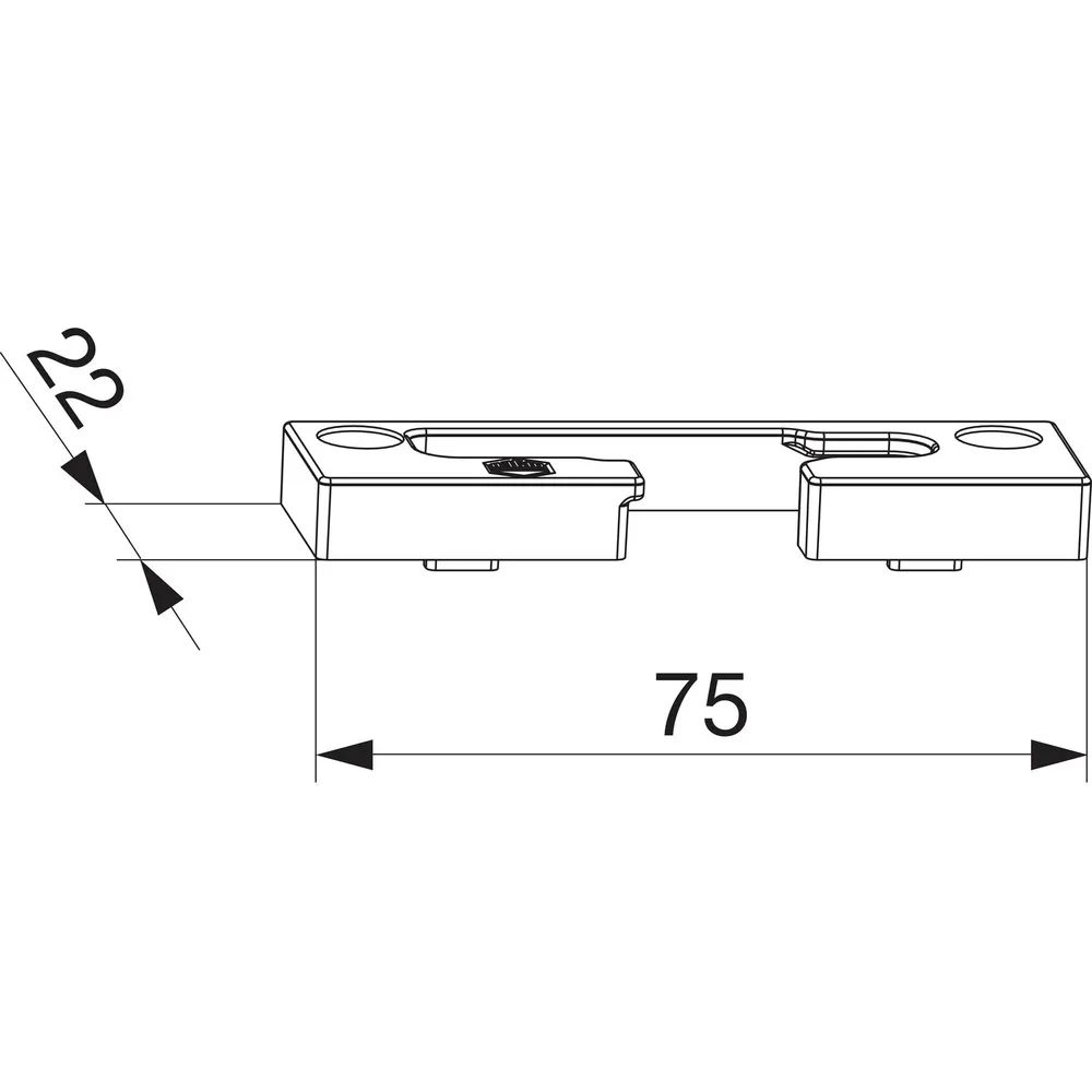 MACO Kippschließteil PVC Bodenschwelle GKG 12/20-13 links silber (359400)
