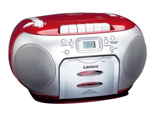 Lenco SCD-420 - Ghettoblaster - Silber, Rot