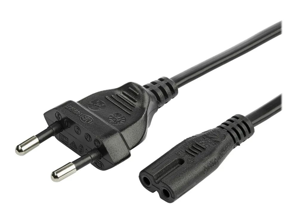 StarTech.com 2 m Laptop Stromkabel, Eurostecker auf C7 Stecker, 2.5A 250V - Stromkabel - Eurostecker (S)