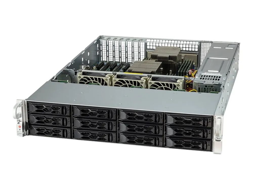 Supermicro A+ Server 2024S-TR - Server - Rack-Montage - 2U - zweiweg - keine CPU - RAM 0 GB - SATA - Hot-Swap 8.9 cm (3.5")