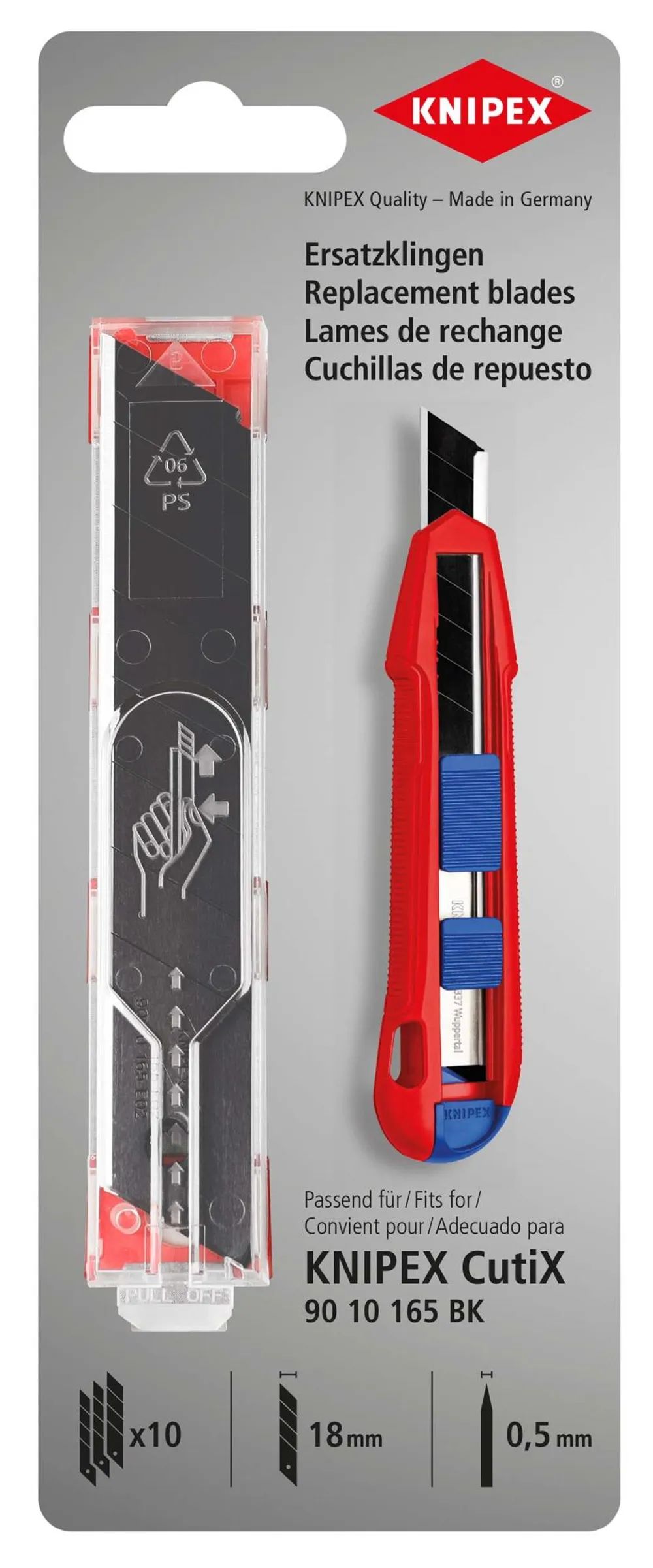 KNIPEX Ersatzklingen für 90 10 165 BK (10x)