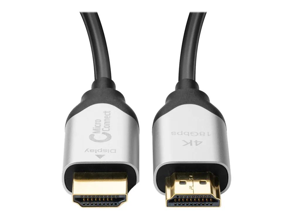 MicroConnect Premium - HDMI-Kabel mit Ethernet - HDMI männlich zu HDMI männlich - 50 m - Hybrid Kupfer/Kohlefaser - Schwarz - HAOC-Kabel (Hybrid Active Optical Cable)